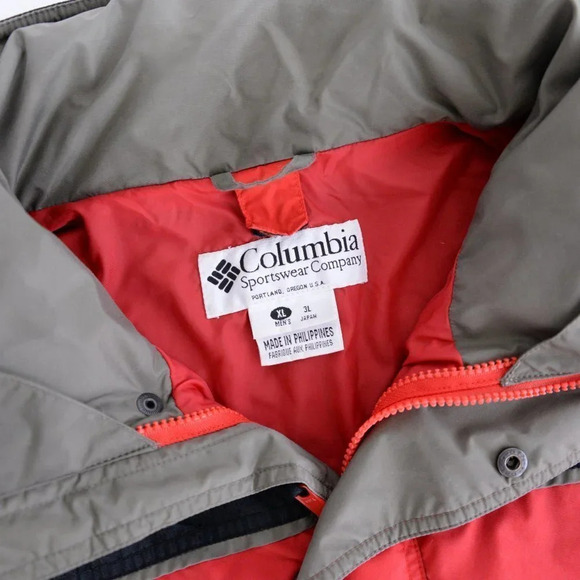 Columbia Vintage Fire Ridge Zip  Up Windbreaker Jacket ~Red and Black ~Xlarge - Picture 7 of 16